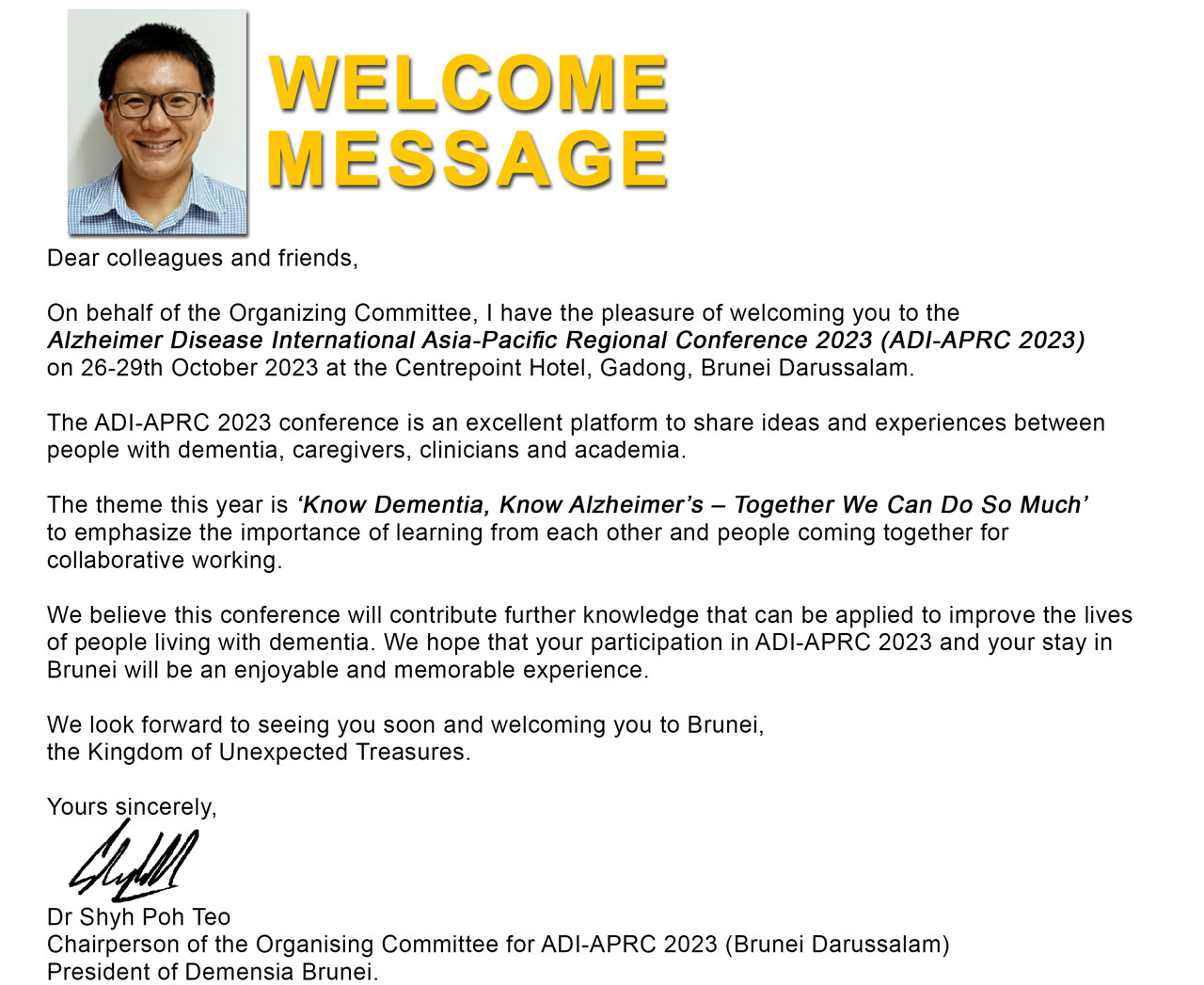 WelcomeMessage